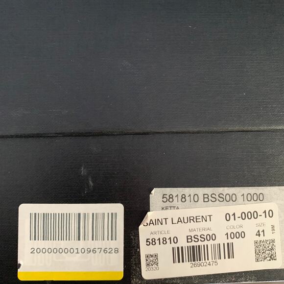 SAINT LAURENT Size 8 Black Leather Lace Up Boots main image 9